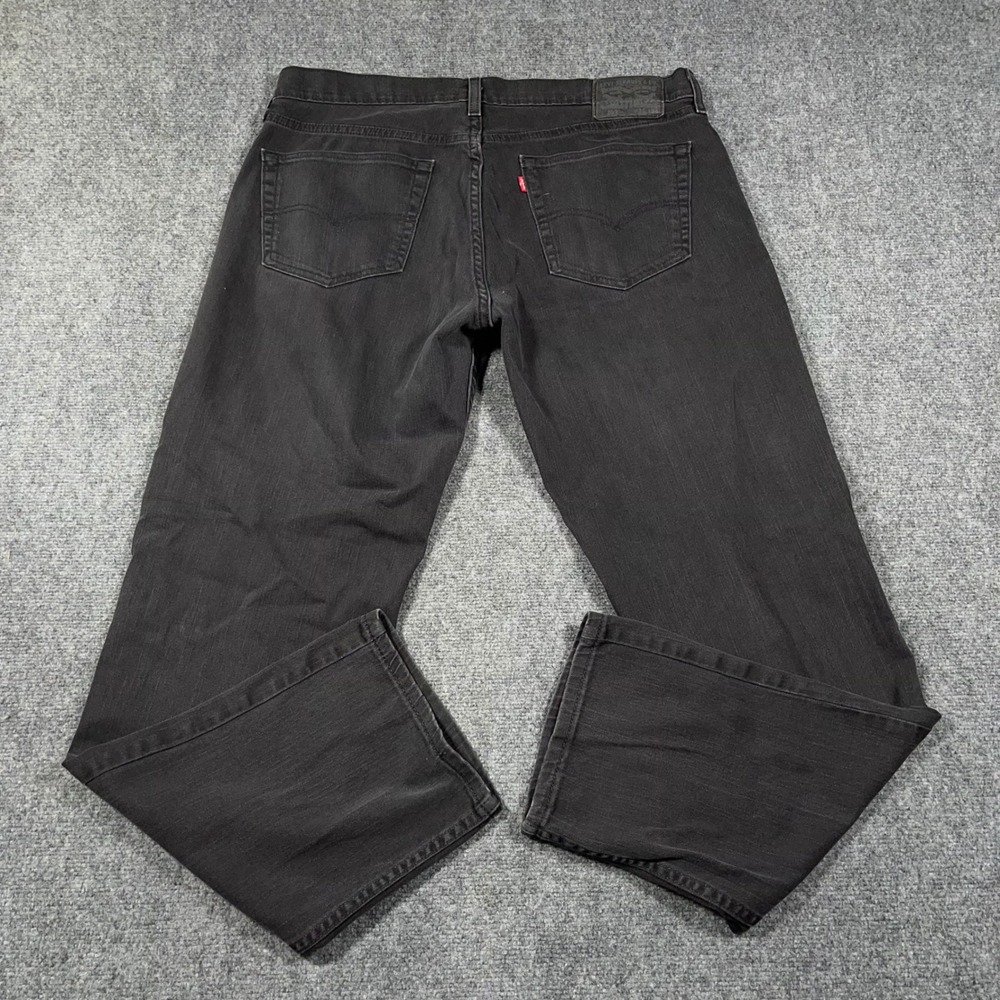 Levi's 559 Relaxed Straight Jeans Mens 36x34 Loose Baggy Wide Leg Denim Black - Picture 2 of 11